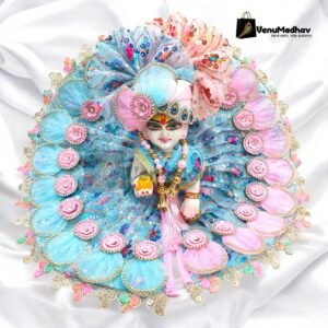 Premium Quality Sequence Fabric Designer Poshak with Pagdi for God Idols