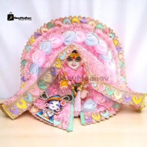 Gopala Theme Beautiful Soft Pink Designer Poshak with Dupatta for Radha Rani