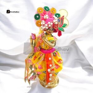 Yellow Thread Work two sided Frill Designer Dhoti Patka for Krishna