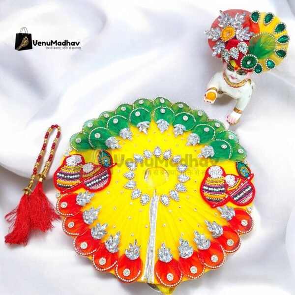 Makhan Matki Design poshak with Pagdi for God Idols Poshak with Pagdi for God Idols - Image 3