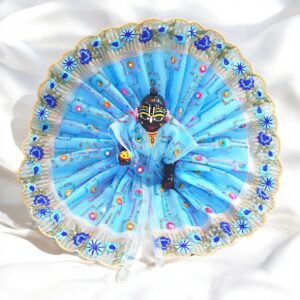 Fancy Lace Mirror Poshak for God Idols
