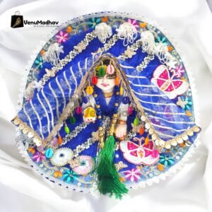 Blue color Butterfly Designer Poshak with Dupatta for God Idols