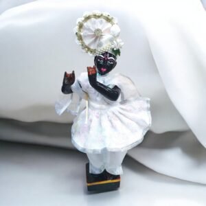 White Designer Frill Dhoti Patka for Krishna