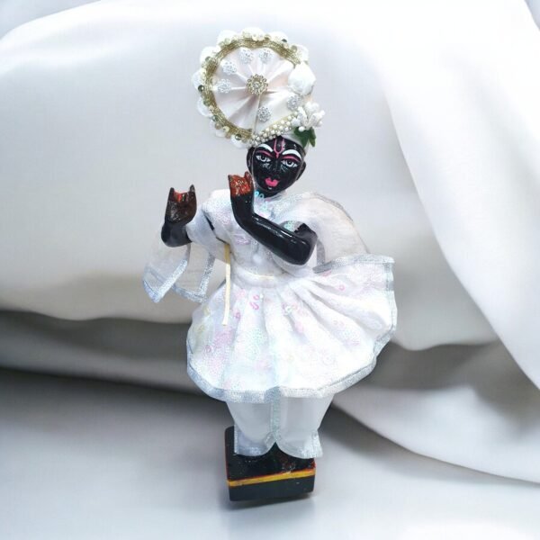 White Designer Frill Dhoti Patka for Krishna