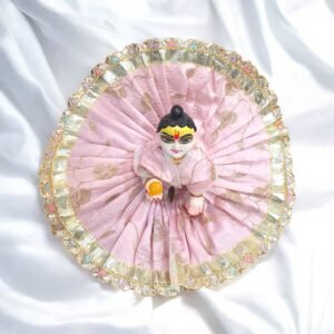 Soft crush fabric work with lace poshak