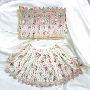 Cream Colored - Lehnga Patka for God Idols