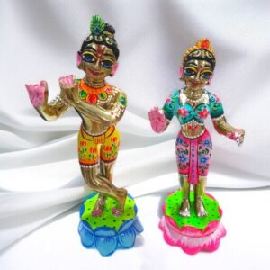 Ashtadhatu Radha Krishna Idol - 8 inch