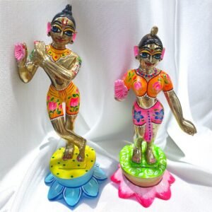 Ashtadhatu Radha Krishna Idol - 9 inch