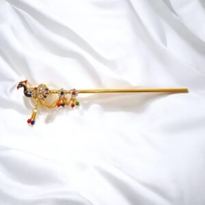 Peacock Latkan Big Bansuri/Flute Size : 8 Inch