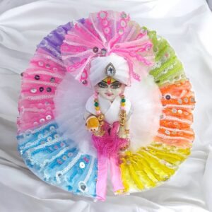 Colorful Holi Poshak with Pagdi and Patka for Laddu Gopal ji