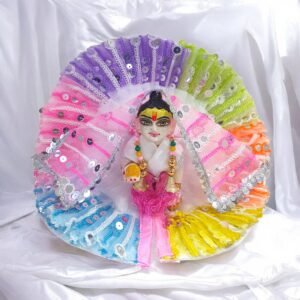 Colorful Holi Poshak with Chunri and Patka for Bal Radha Rani ji