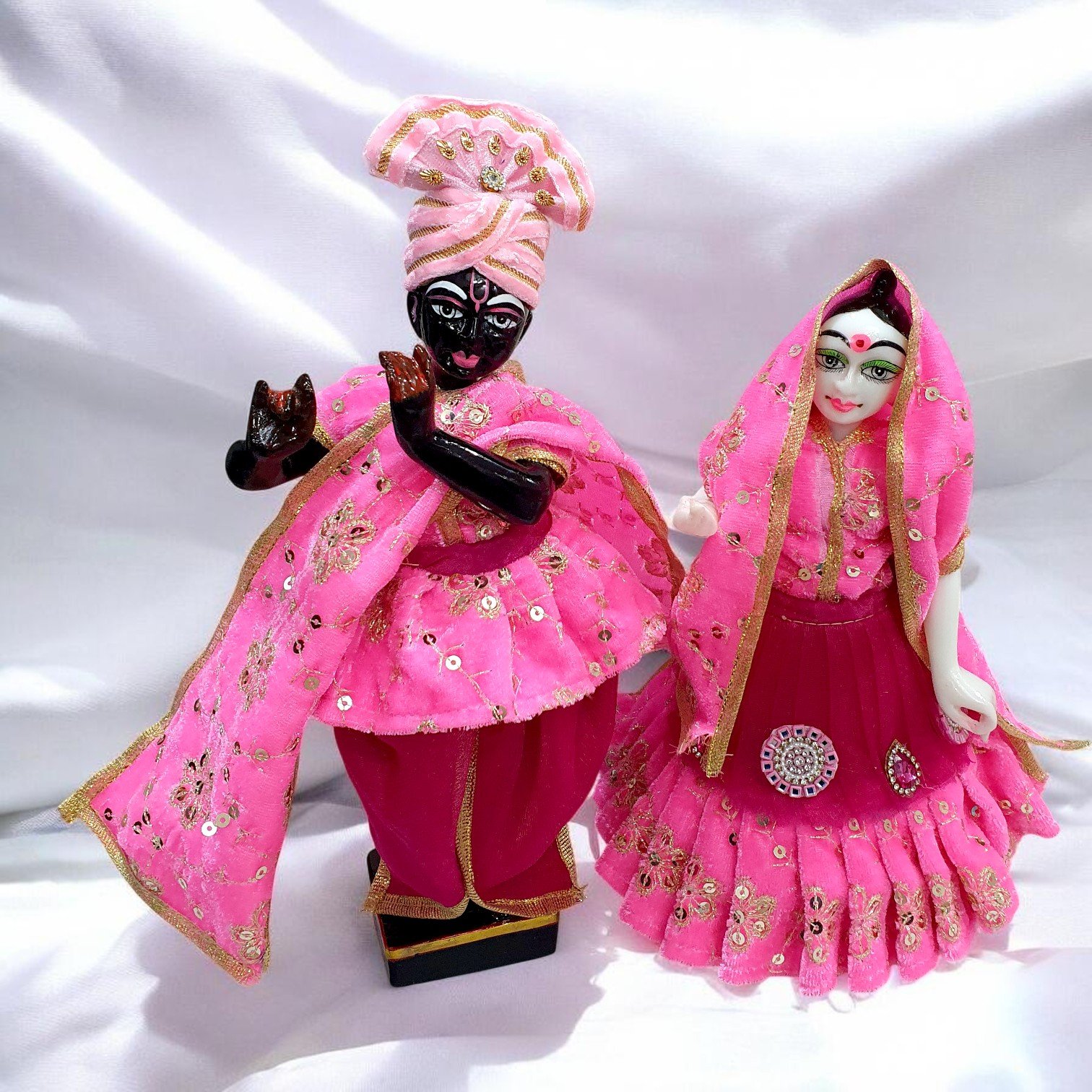 Baby pink beautiful - Radha Krishna Poshak
