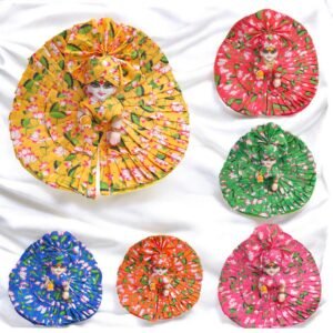 Beautiful Pichwai print poshak with pagdi