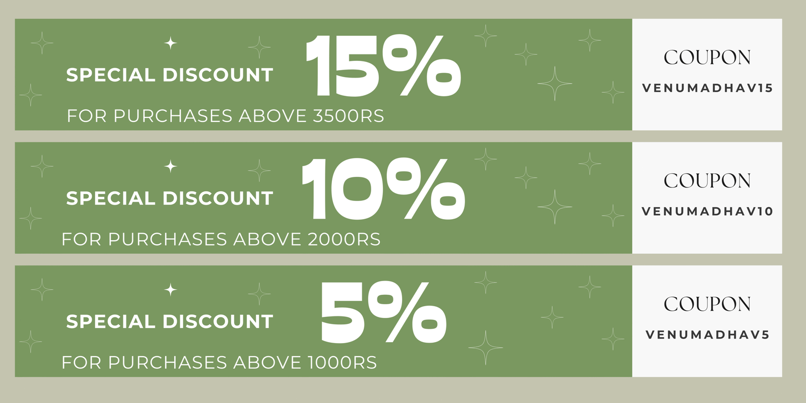 Green Minimalist Special Sale Coupon (Outdoor Banner (72 in x 36 in)) (1)