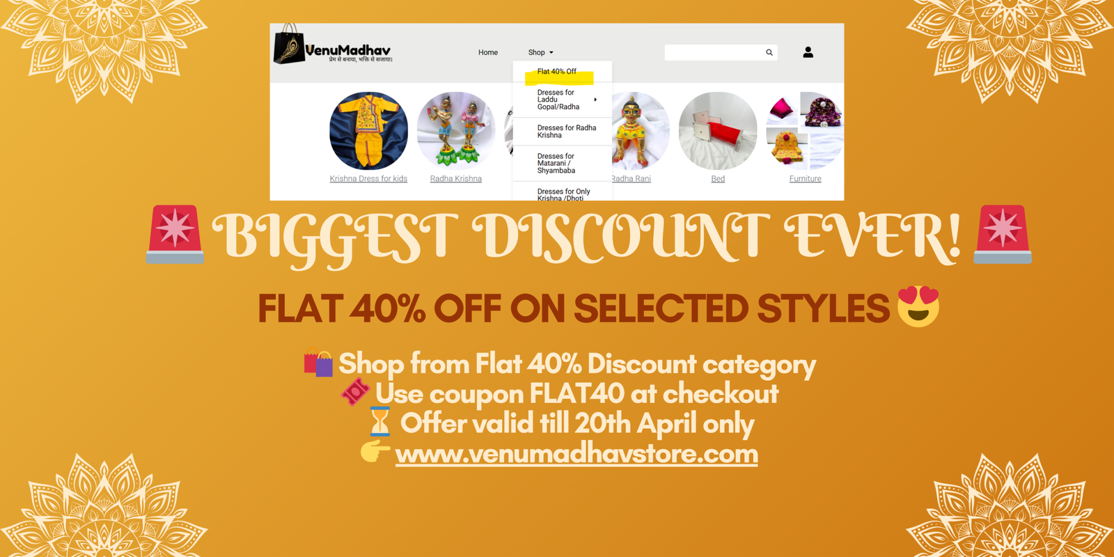 Yellow Lohri Sale Banner