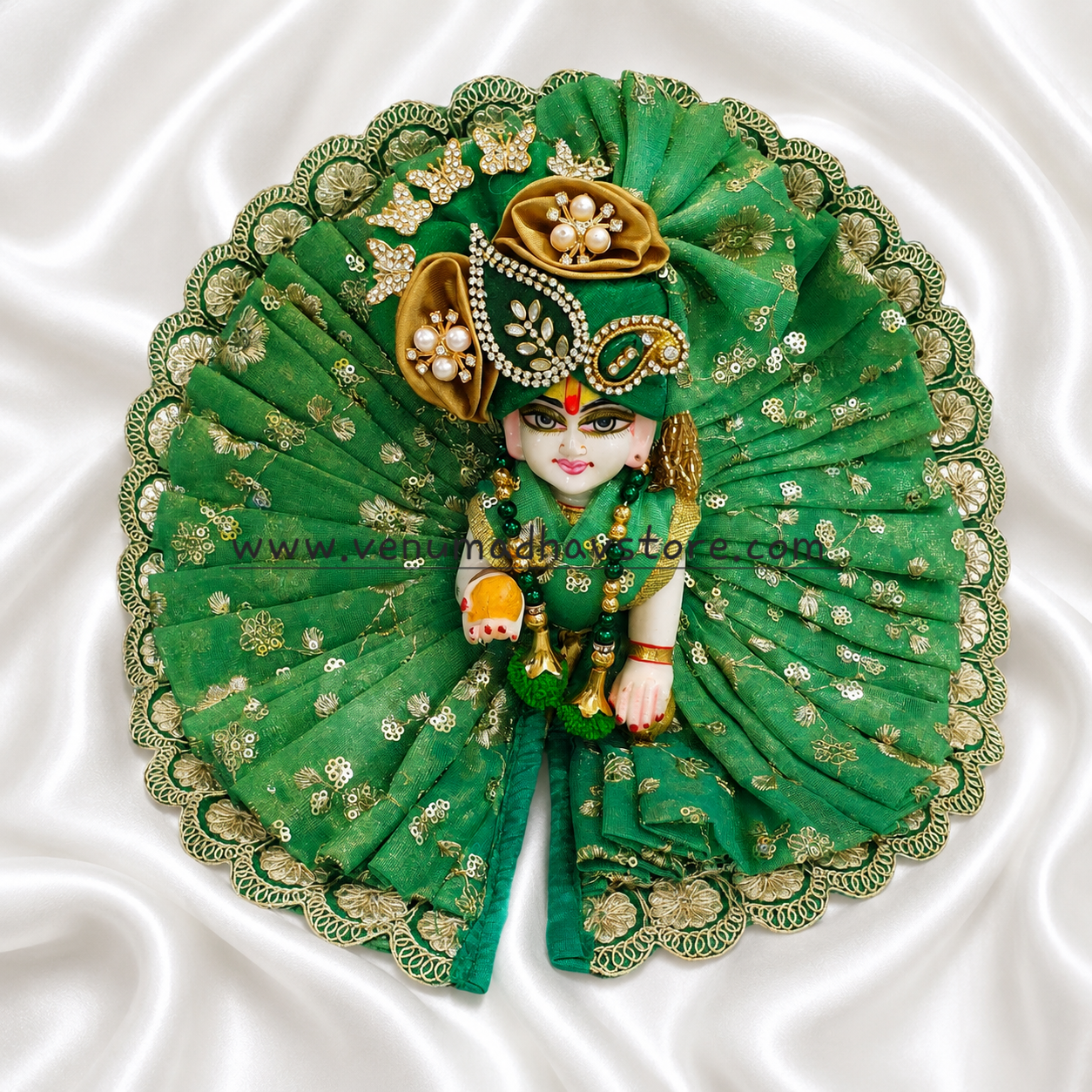 Green Shimmer designer Poshak with Pagdi Patka