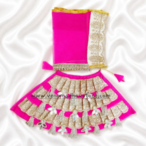 Hot Pink Frill Heavy designer Lehnga Patka