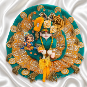 Rama Green Gopala Frill Heavy designer Poshak with Pagdi Patka