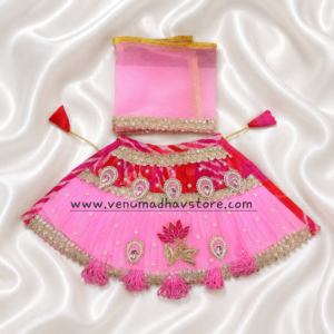 Light Pink Heavy designer Patka Style Lehnga Patka
