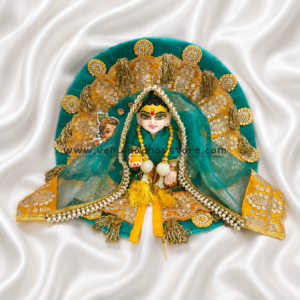 Rama Green Gopala Frill Heavy designer Poshak with Dupatta