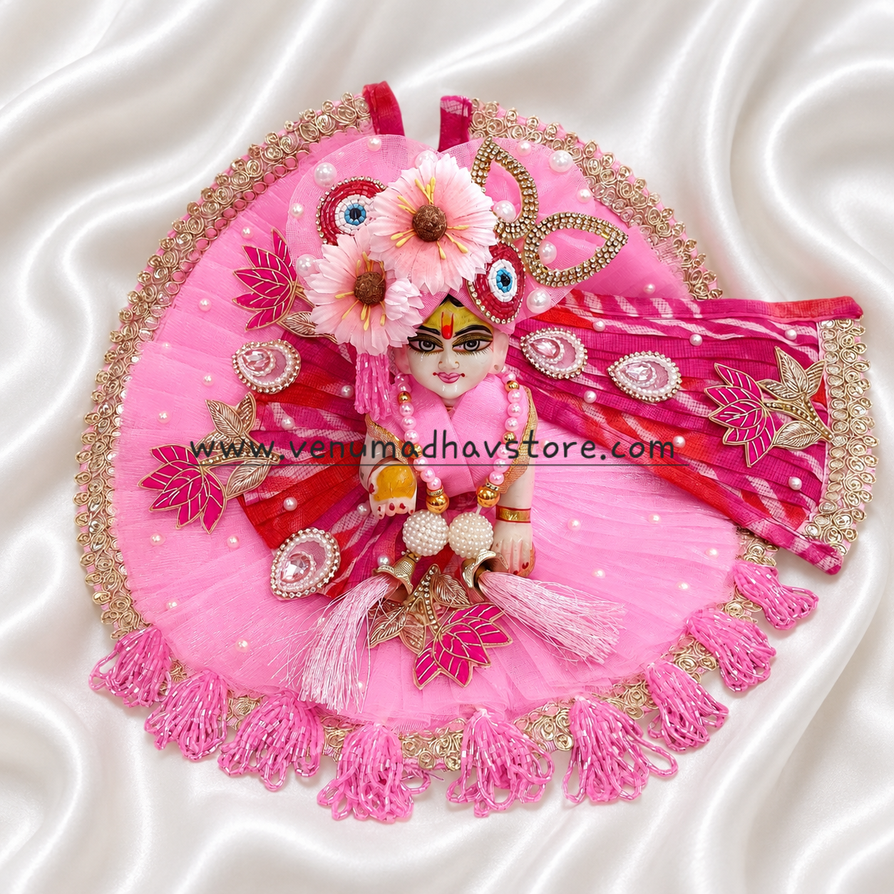 Light Pink Heavy designer Patka Style Poshak with Pagdi Patka