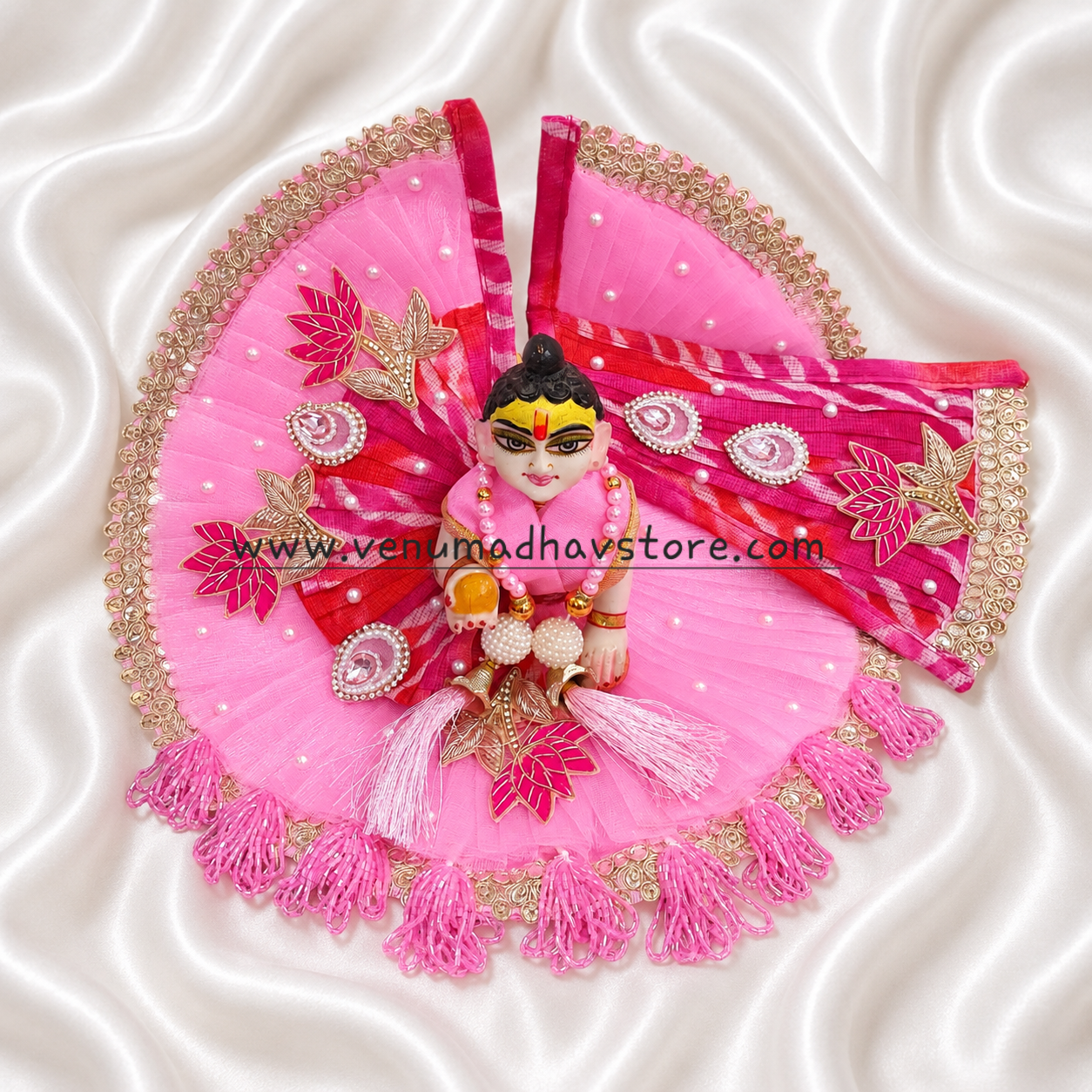 Light Pink Heavy designer Patka Style Poshak with Pagdi Patka - Image 2