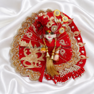 Red Heavy Designer Zari Poshak with Pagdi Patka