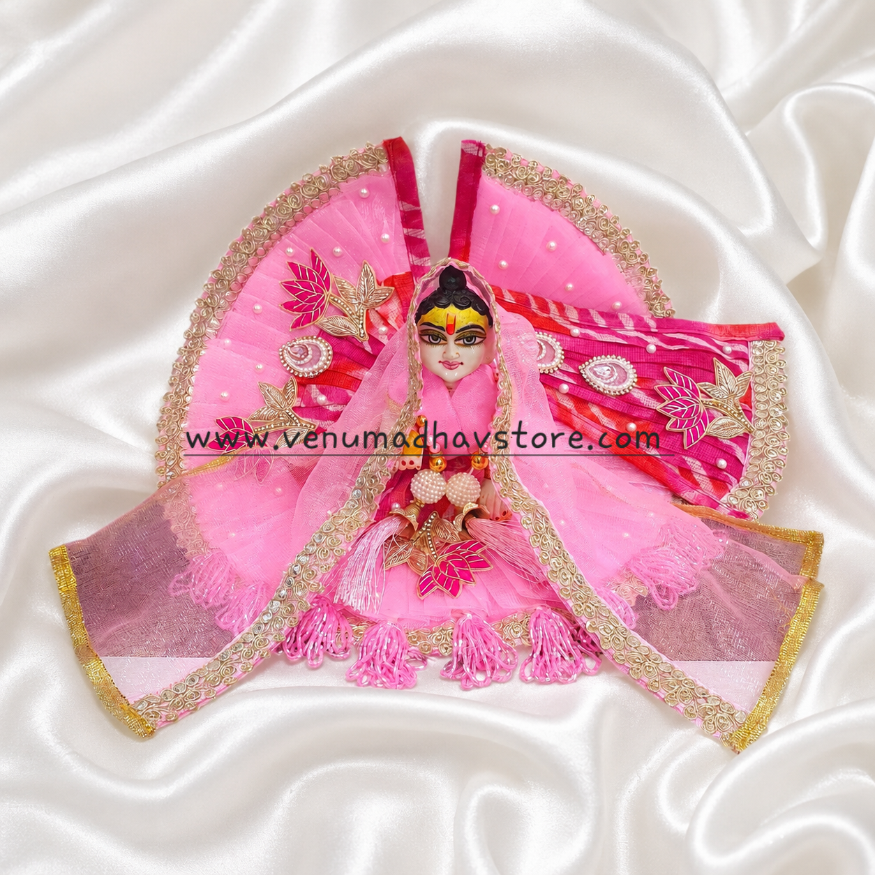 Light Pink Heavy designer Patka Style Poshak with Dupatta