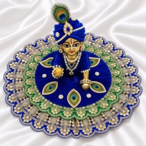 Blue Green designer poshak with pagdi patka