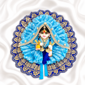 Sky- Blue designer fabric poshak with dupatta