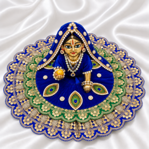 Blue Green designer poshak with dupatta